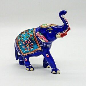 Colorful Handcrafted Ceramic Elephant Figurine